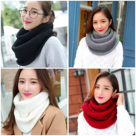 Warm Knitted Infinity Scarf Fashion Accessories Scarves & Shawls