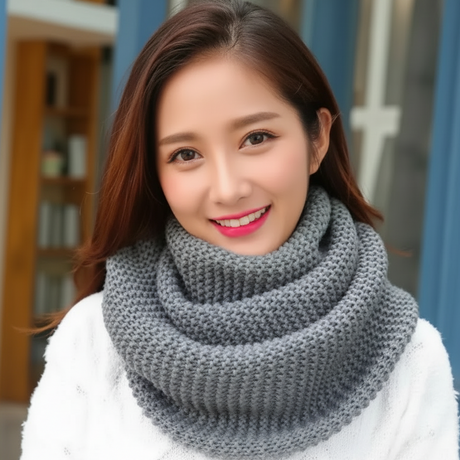 Warm Knitted Infinity Scarf Fashion Accessories Scarves & Shawls