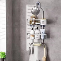 3-Layer Aluminum Shower Caddy Home Storage & Organization Shower Caddies