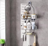 3-Layer Aluminum Shower Caddy Home Storage & Organization Shower Caddies