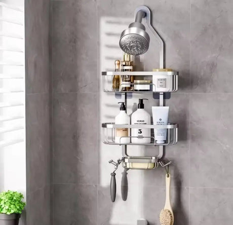 3-Layer Aluminum Shower Caddy Home Storage & Organization Shower Caddies