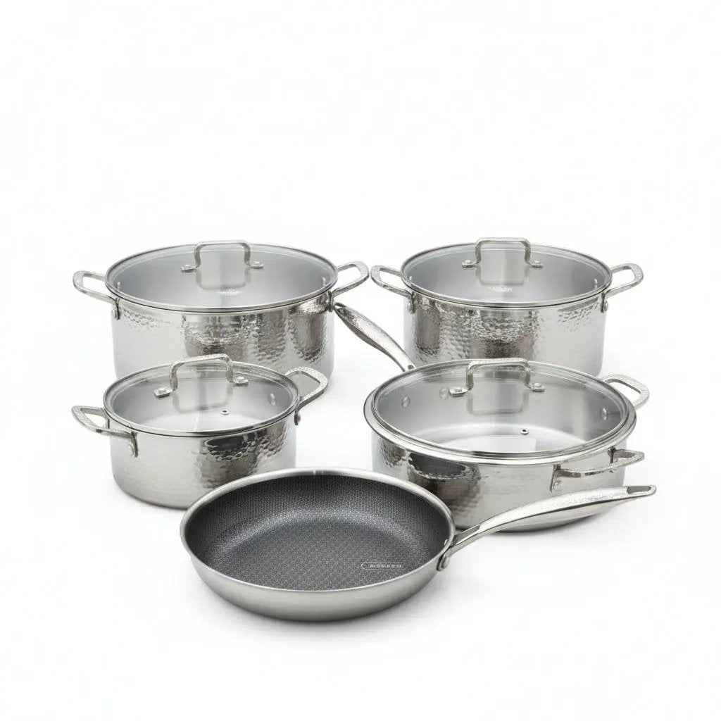 Uakeen VK56 Triple S/S Cookware Set 9pc Cookware Cookware Sets