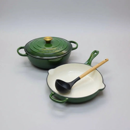 3 Pcs Enamel Cast Iron Cooking Pot Set Cookware Cookware Sets