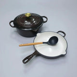 3 Pcs Enamel Cast Iron Cooking Pot Set Cookware Cookware Sets