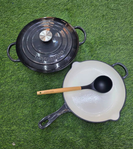 3 Pcs Enamel Cast Iron Cooking Pot Set Cookware Cookware Sets