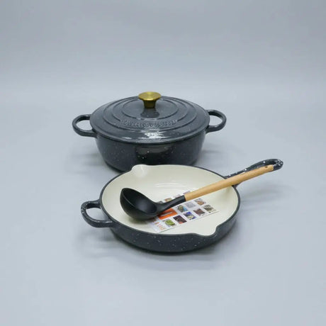 3 Pcs Enamel Cast Iron Cooking Pot Set Cookware Cookware Sets