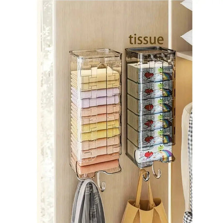 Wall-Mounted Socks & Underwear Storage Box Closet Organizers