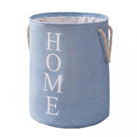 Round Cotton Linen Laundry Basket Home Storage Laundry Baskets