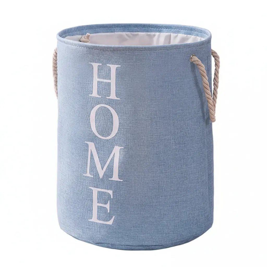 Round Cotton Linen Laundry Basket Home Storage Laundry Baskets
