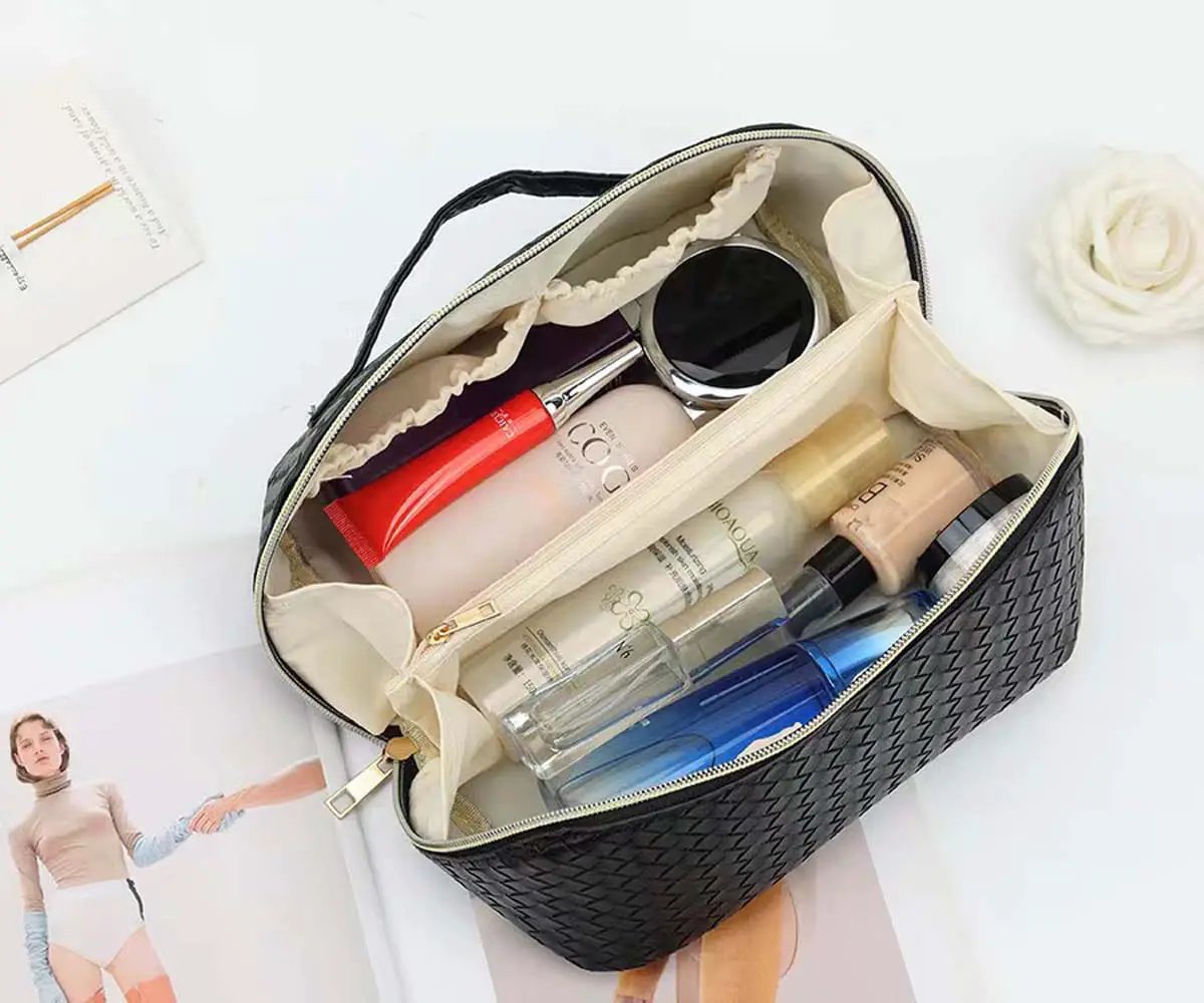 Woven Texture Pillow Cosmetic Bag Bags & Accessories Makeup Bags