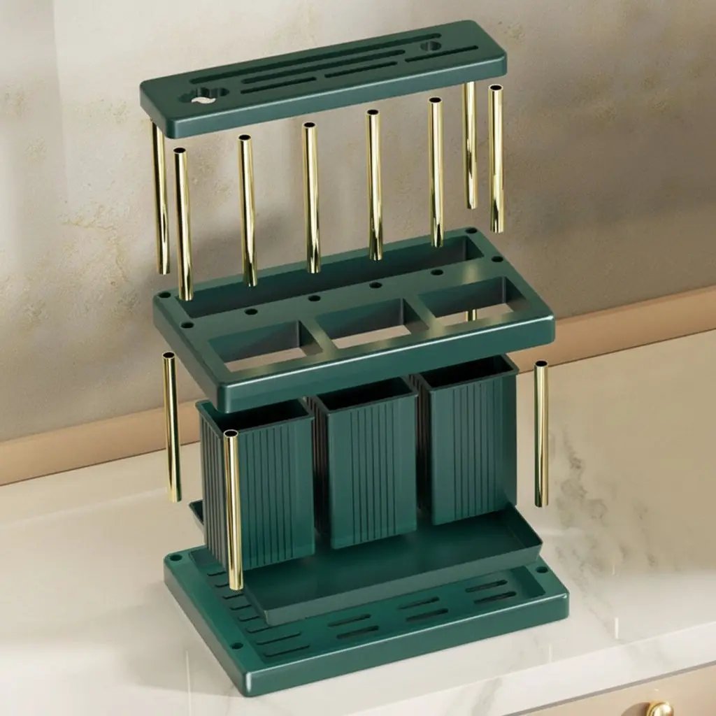 Kitchen Cutlery & Chopstick Holder with Spoon Slots Kitchen Storage Kitchen Utensil Holders