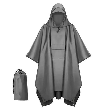Unisex Adult Rain Poncho with Cap Outdoor & Travel Ponchos