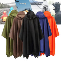 Unisex Adult Rain Poncho with Cap Outdoor & Travel Ponchos