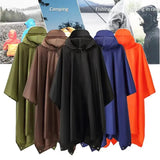 Unisex Adult Rain Poncho with Cap Outdoor & Travel Ponchos