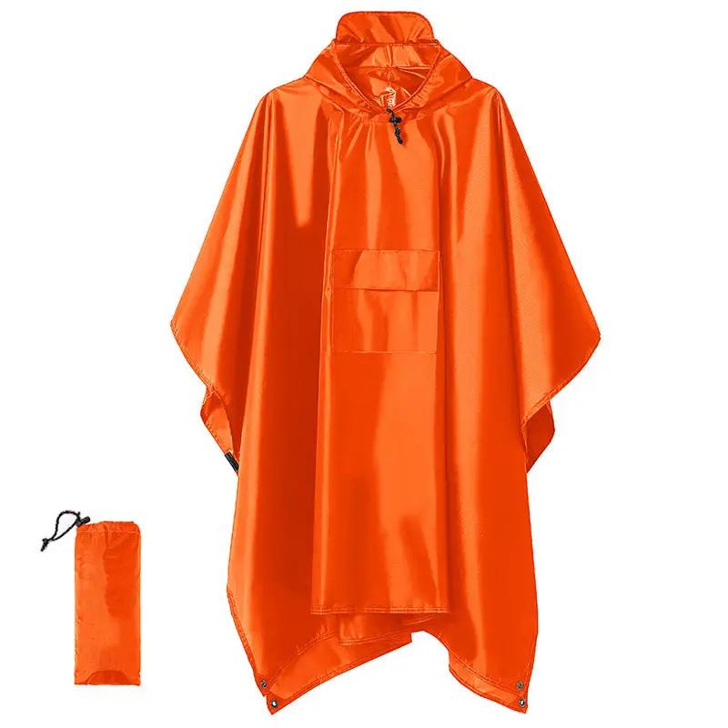 Unisex Adult Rain Poncho with Cap Outdoor & Travel Ponchos