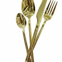 Gold Hammered Cutlery Kitchen & Dining Teaspoons