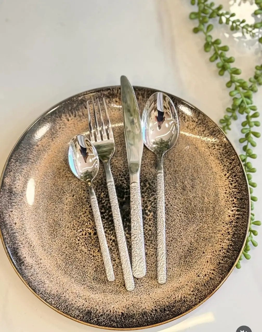 Gold Hammered Cutlery Kitchen & Dining Teaspoons