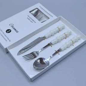 Pear Bubble Handle Cutlery Set Kitchen & Dining Flatware Sets