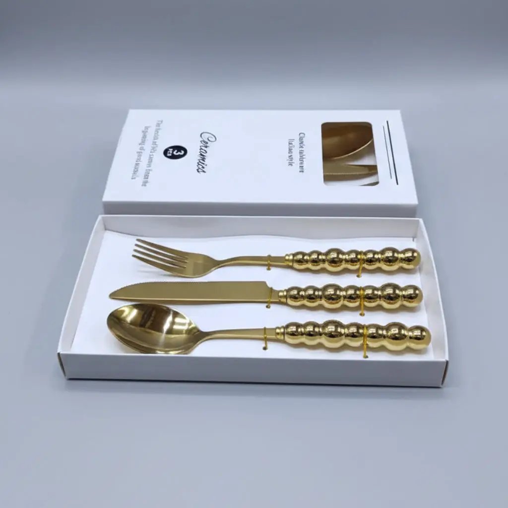 Pear Bubble Handle Cutlery Set Kitchen & Dining Flatware Sets