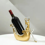 Lady Sculpture Resin Wine Bottle Holder Home Décor Wine Bottle Holders