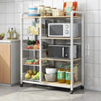 Metallic Kitchen Rack with Lockable Wheels Kitchen & Storage Carts