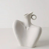Ivory Sculpt Ceramic Vase Home Décor Vases