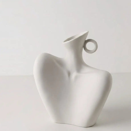 Ivory Sculpt Ceramic Vase Home Décor Vases