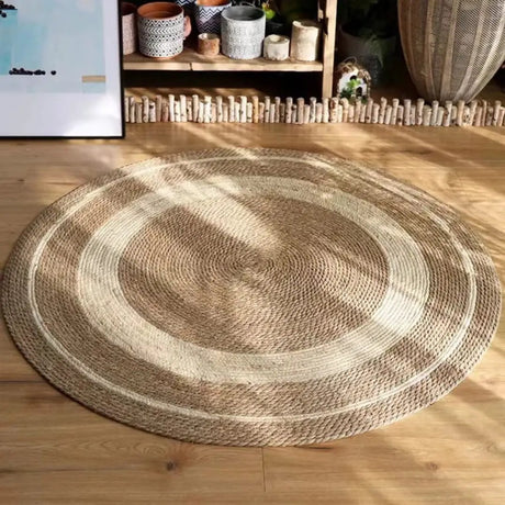 Hand Braided Round Natural Jute Rug Rugs & Carpets Rugs