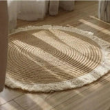 Hand Braided Round Natural Jute Rug Rugs & Carpets Rugs
