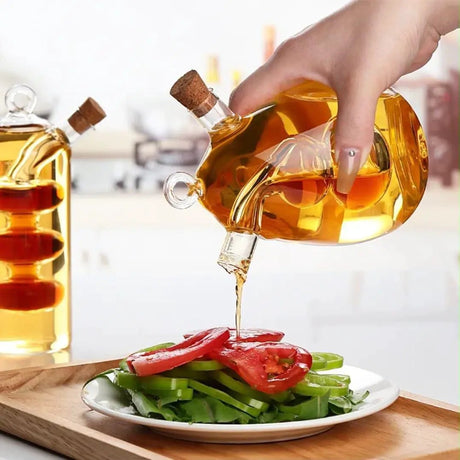 2-in-1 Double Mouth Oil & Vinegar Dispenser Kitchen & Dining Vinegar Dispensers
