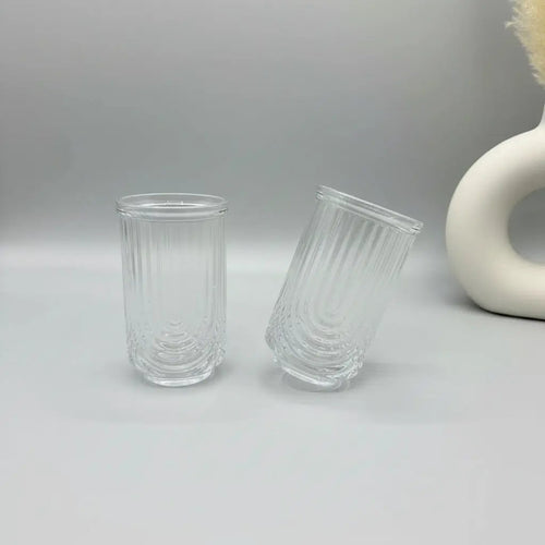 Retro U-Shape Highball Glasses Set of 6 Kitchen & Dining Drinkware Sets