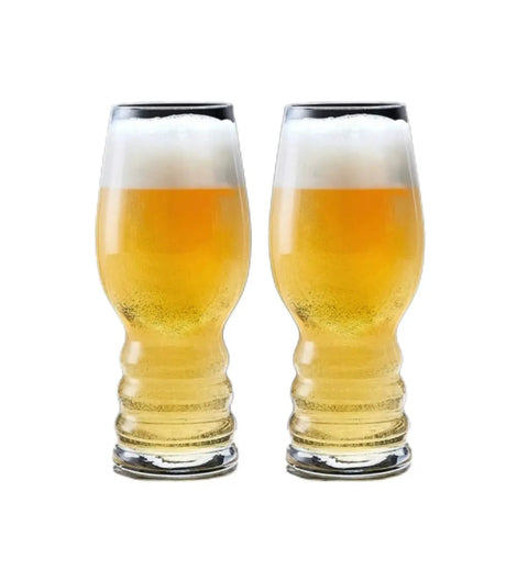 Stackable Tulip Crystal Glasses with Ridged Base Set of 6 Kitchen & Dining Tumblers