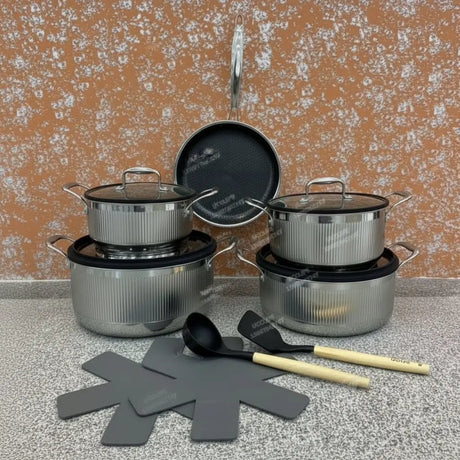 UCC Life Triple-Layer S/S Cookware Set 8pcs Kitchen & Dining Cookware Sets