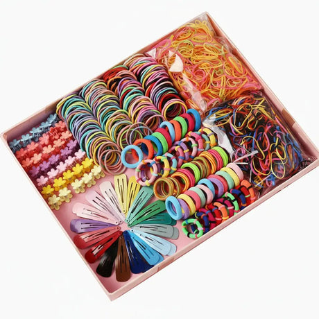 Girls Colorful Hair Bands & Scrunchies Set Fashion & Accessories Ponytail Holders