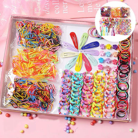 Girls Colorful Hair Bands & Scrunchies Set Fashion & Accessories Ponytail Holders