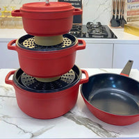 Forged Aluminium Ceramic Cookware Set 9pcs Kitchen & Dining Cookware Sets