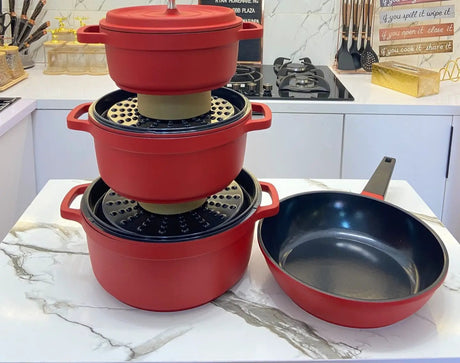 Forged Aluminium Ceramic Cookware Set 9pcs Kitchen & Dining Cookware Sets