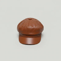 Vintage Faux Leather Unisex Newsboy Beret Cap Fashion & Accessories Berets