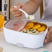 Electric Lunch Box with Metallic Interior Kitchen & Dining Lunch Boxes & Totes