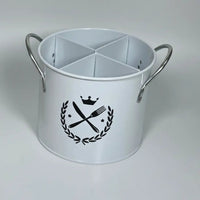 Partitioned Alloy Cutlery Holder Flatware Trays