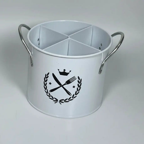 Partitioned Alloy Cutlery Holder Flatware Trays