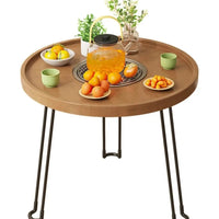 Round Coffee Table with Foldable Legs Furniture Coffee Tables
