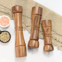Acacia Wood Salt & Pepper Grinder Mills Set Kitchen & Dining Spice Grinders