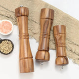 Acacia Wood Salt & Pepper Grinder Mills Set Kitchen & Dining Spice Grinders