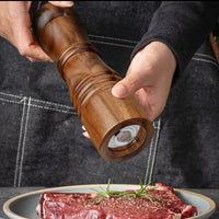 Acacia Wood Salt & Pepper Grinder Mills Set Kitchen & Dining Spice Grinders