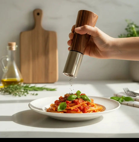 Bamboo Salt & Pepper Grinder Set 3pcs with Ceramic Core Kitchen & Dining Spice Grinders