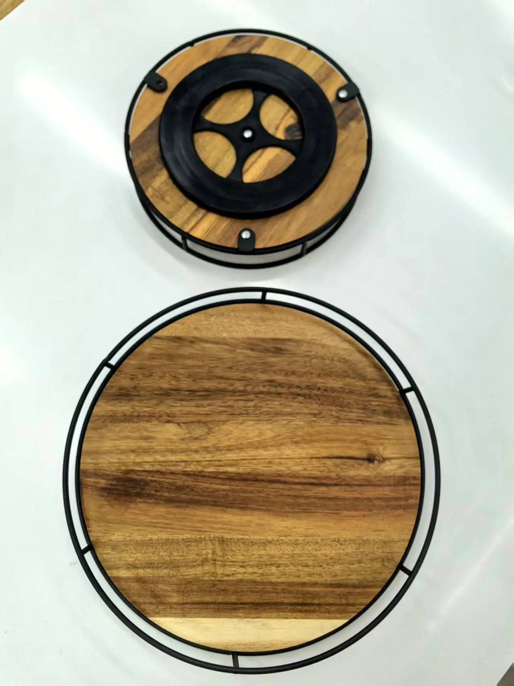 360° Rotating Lazy Susan Organizer with Iron Edge Kitchen & Dining Cabinet Lazy Susans