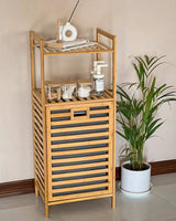 2-in-1 Bamboo Laundry Hamper with Shelf & Fabric Liner Home & Living Laundry Hampers