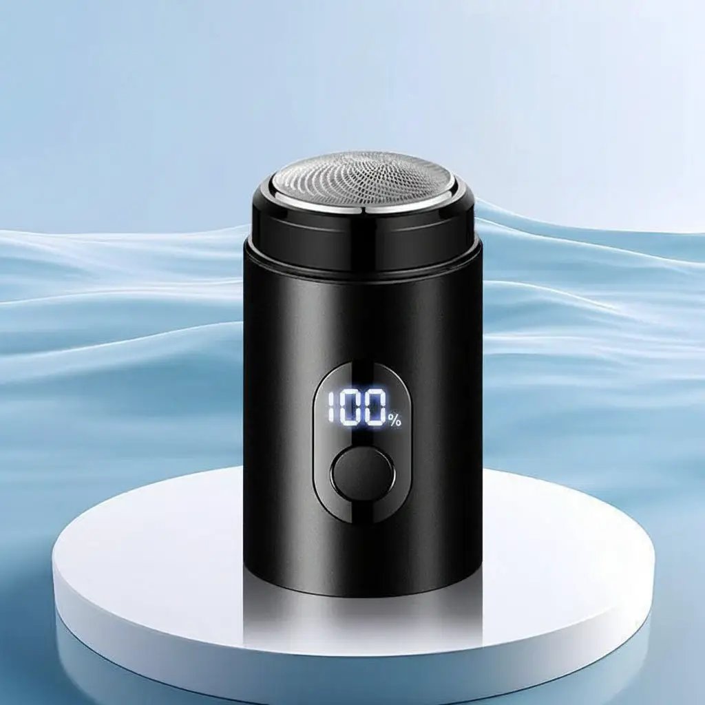 Men's Mini Electric Beard Shaver with LCD Display Health & Wellness Beard Trimmers