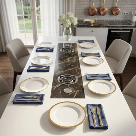 Porcelain Gold Rim Dinner Plates Set of 6 Kitchen & Dining Plates